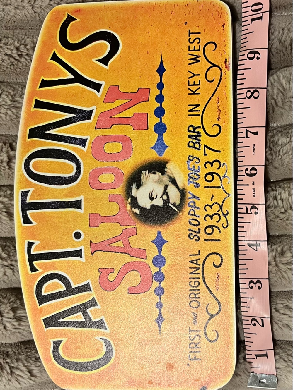 Vintage-style ‘Captain Tony’s Saloon' wooden Decorative Sign